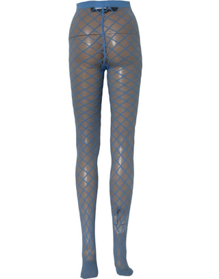 Light Blue Nylon Fishnet Pantyhose Stockings Socks
