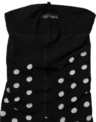 Black Polka Dot Fishnet Pantyhose Stockings Socks