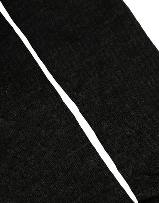 Black Wool DG Logo Mid Calf Accessory Socks