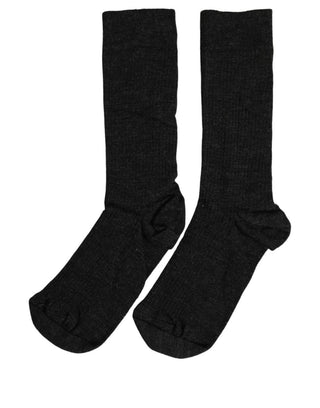 Black Wool DG Logo Mid Calf Accessory Socks