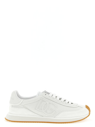 White Calfskin Low Top Sneakers
