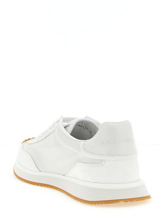 White Calfskin Low Top Sneakers