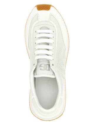 White Calfskin Low Top Sneakers
