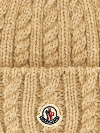 Beige Alpaca Leather Beanie