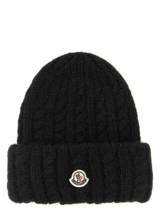 Black Alpaca Leather Beanie