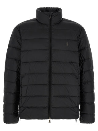 Black Polyester Full-Length Jacket