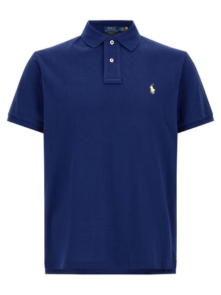 Blue Cotton Polo Shirt