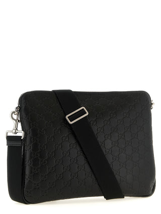 Black Calfskin Crossbody Bag