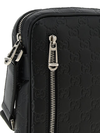 Black Calfskin Crossbody Bag