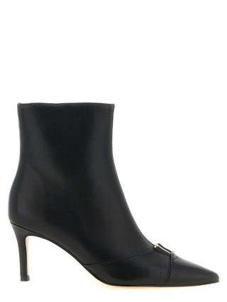 Black Leather Ankle Boots