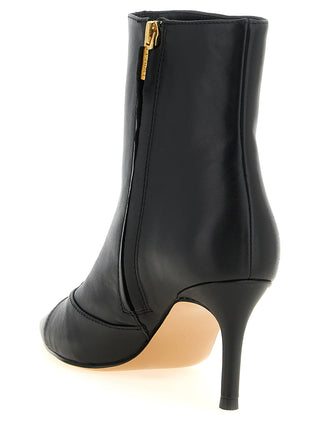 Black Leather Ankle Boots