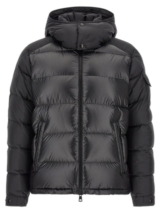 Black Polyester Full-Length Jacket