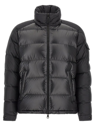 Black Polyester Full-Length Jacket