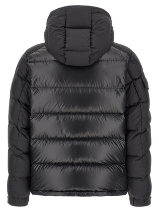 Black Polyester Full-Length Jacket