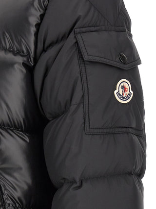 Black Polyester Full-Length Jacket