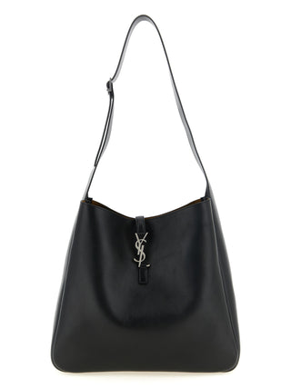 Black Calfskin Shoulder Bag
