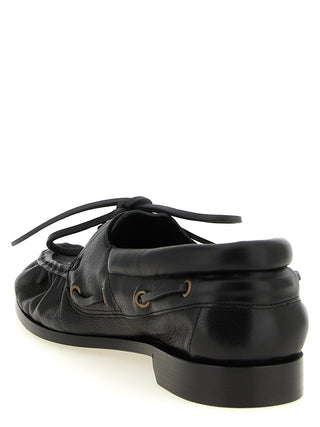 Black Calfskin Slip-On Loafers