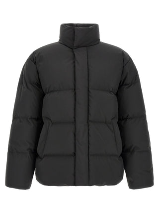 Black Polyester Full-Length Jacket