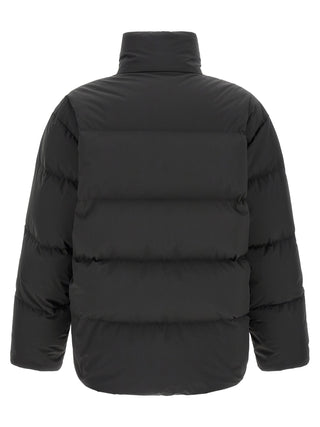 Black Polyester Full-Length Jacket