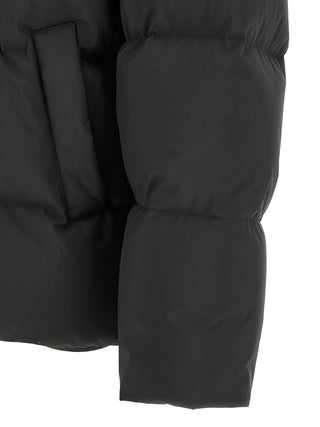 Black Polyester Full-Length Jacket