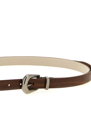 Brown Calfskin Thin Belt