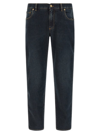 Blue Cotton Skinny Jeans