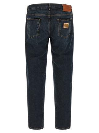 Blue Cotton Skinny Jeans