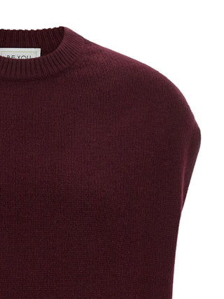 Bordeaux Cashmere Sleeveless Jacket
