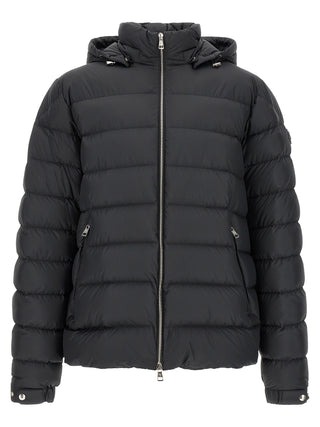 Black Polyester Full-Length Jacket