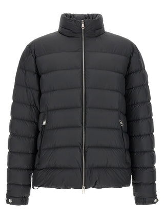 Black Polyester Full-Length Jacket