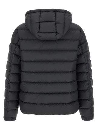 Black Polyester Full-Length Jacket