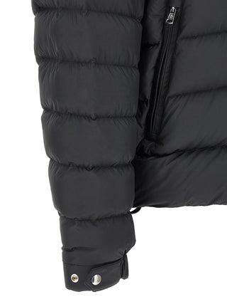 Black Polyester Full-Length Jacket