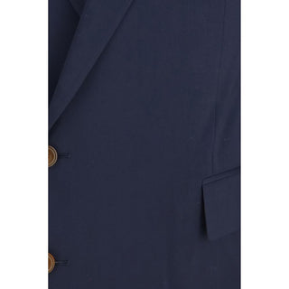Blue Wool Oves Aries Full-Length Jacket