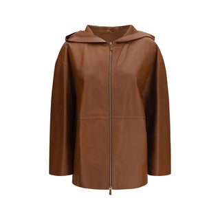 Brown Lamb Ovis Aries Leather Jacket