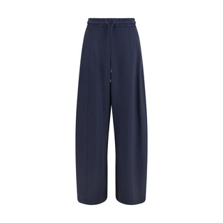 Blue Polyamide Casual Pants