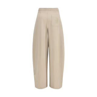 Beige Polyamide Athletic Pants