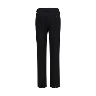 Black Viscose Casual Pants