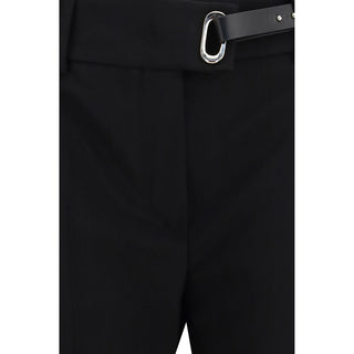 Black Viscose Casual Pants