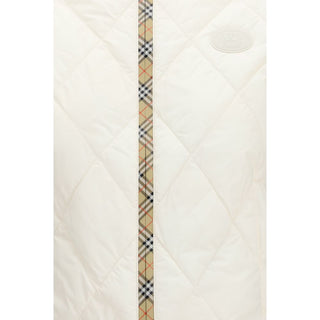 White Polyester Sleeveless Jacket