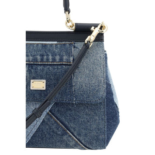 Blue Cotton Handbag