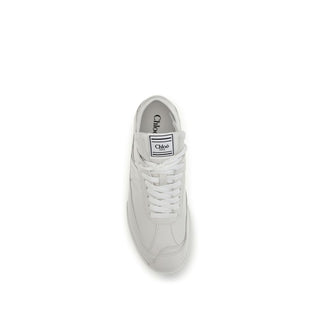 White Calf Leather Bos Taurus Athletic Sneakers