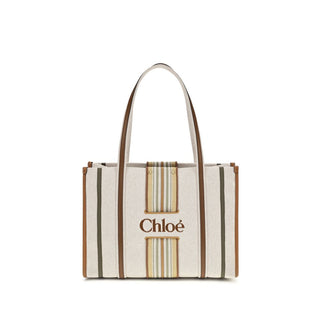Beige Cotton Shoulder Bag