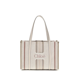 Beige Cotton Shoulder Bag