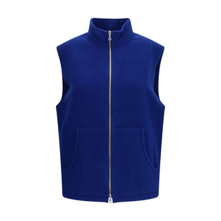 Blue Wool Oves Aries Sleeveless Jacket