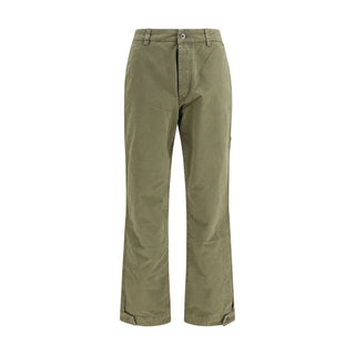 Bicolor Cotton Casual Pants