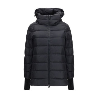 Black Polyester Full-Length Jacket
