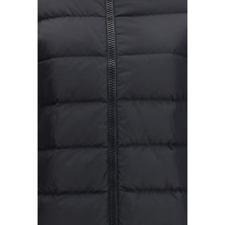 Black Polyester Full-Length Jacket