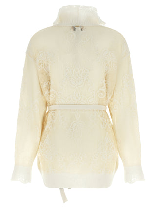 White Polyamide Cardigan
