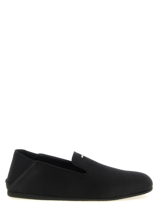 Black Viscose Slip-On Loafers