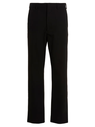 Black Polyester Casual Pants